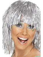 Tinsel Cyber Silver Wig