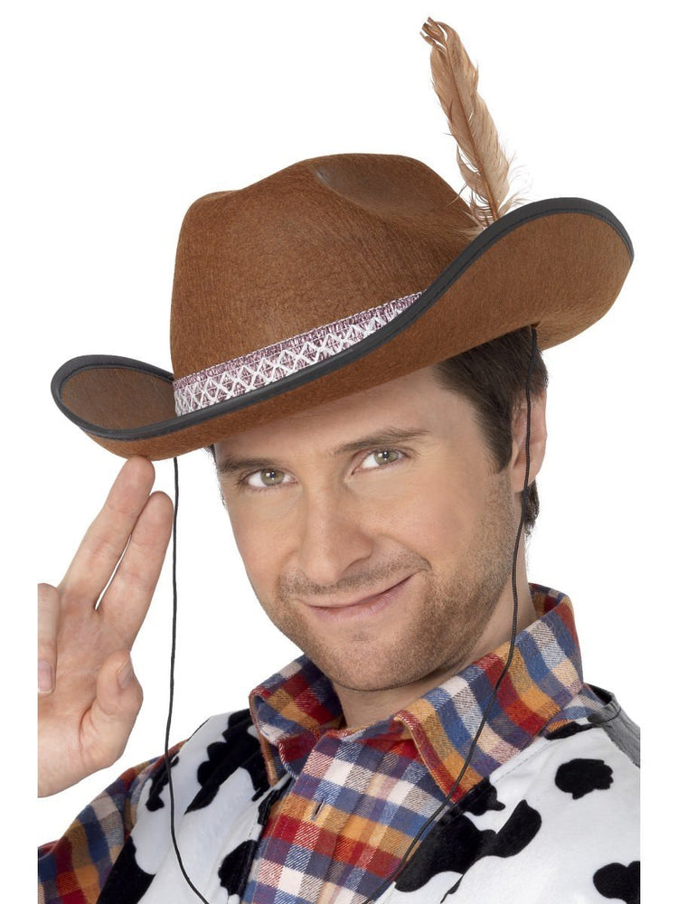 Cowboy/Dallas Hat, Brown, Felt