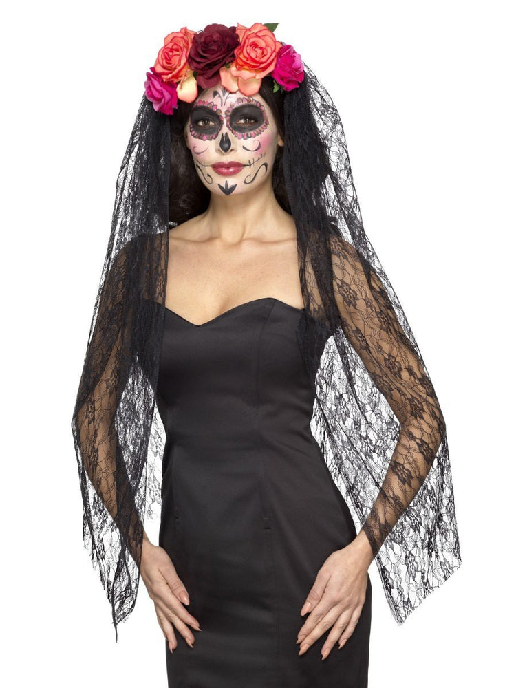 Smiffys Deluxe Day of the Dead Headband - 44963