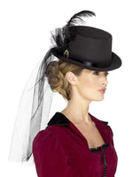 Deluxe Ladies Victorian Top Hat with Veil