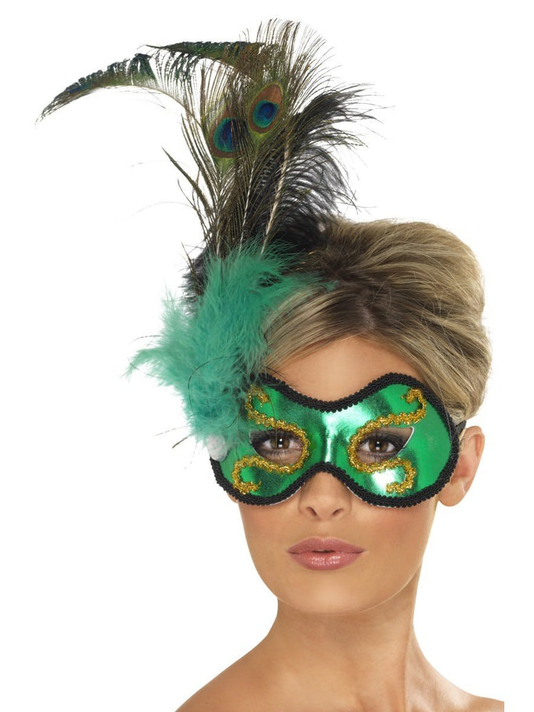 Emerald Peacock with Side Feather Detail40023