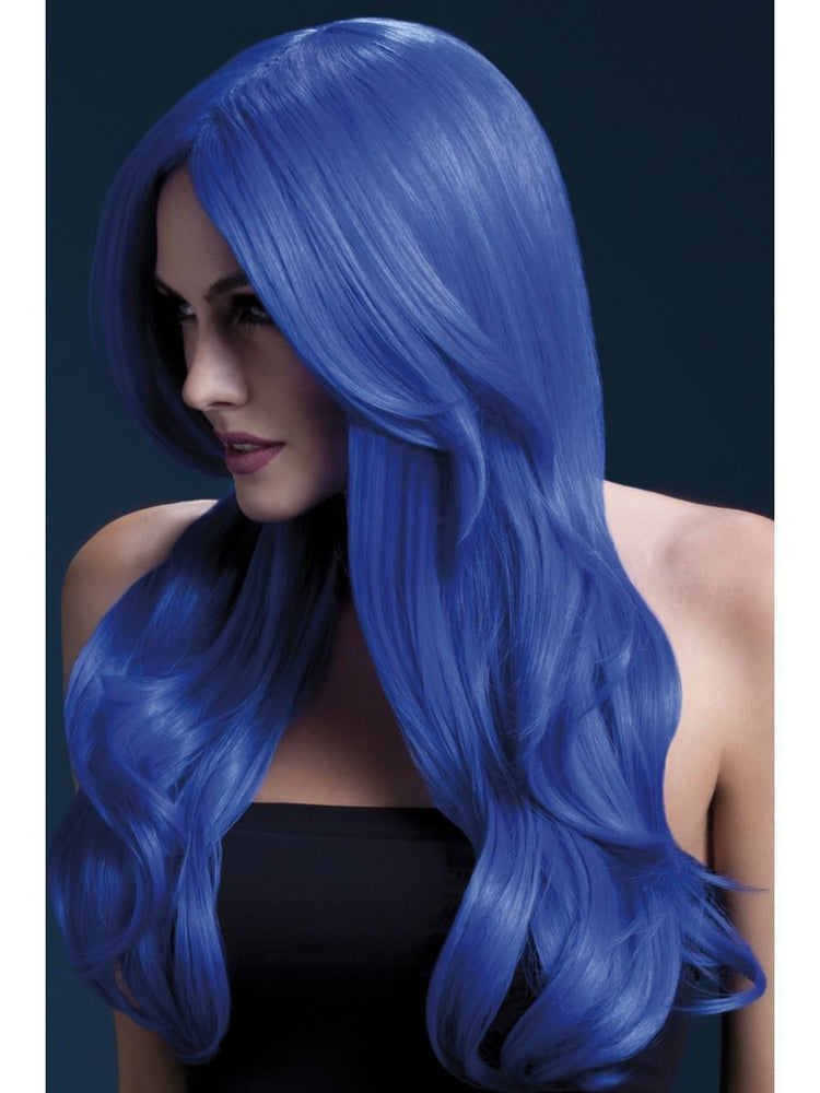 Smiffys Fever Khloe Wig, Neon Blue - 42546