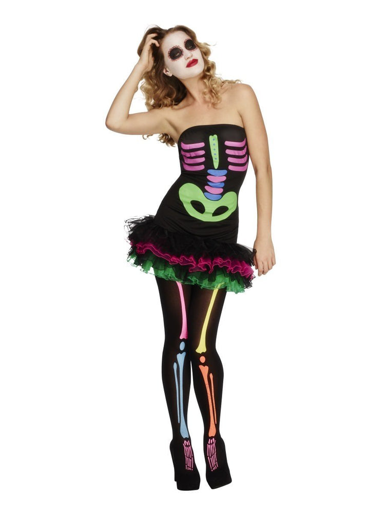 Neon Skeleton Costume, Fever Collection