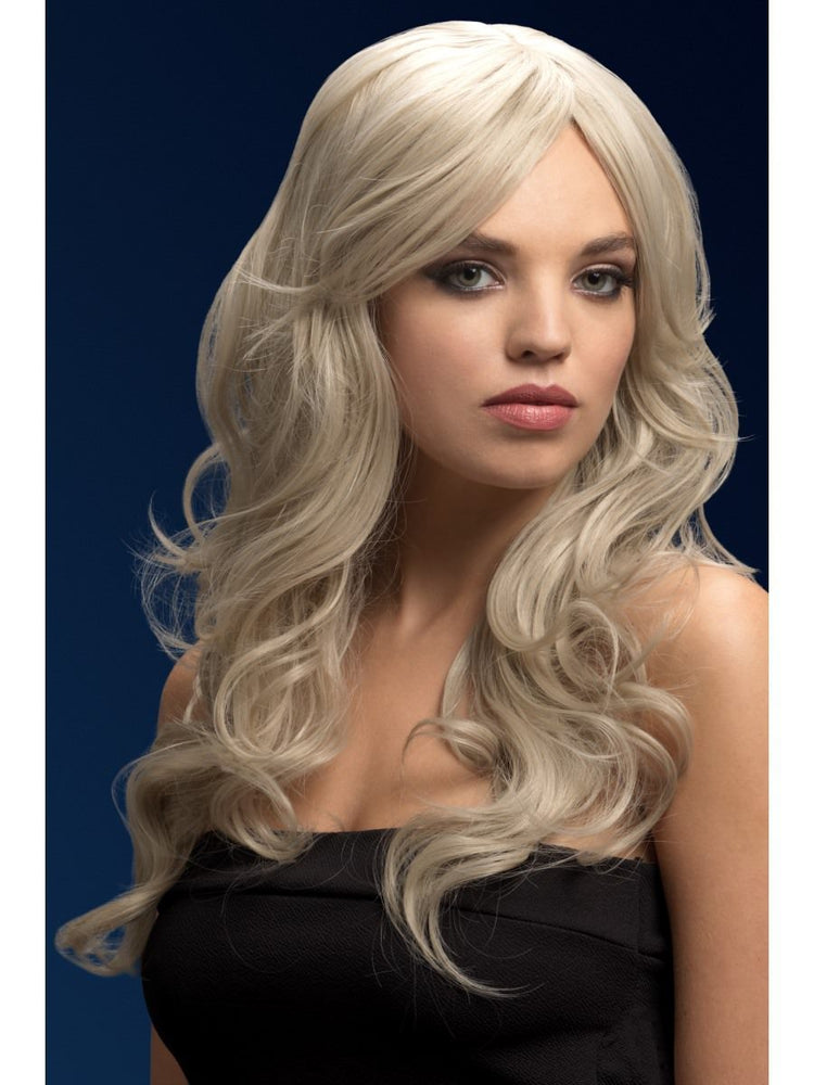 Fever Nicole Wig, Silver Blonde, Soft Wave with Side Parting43534