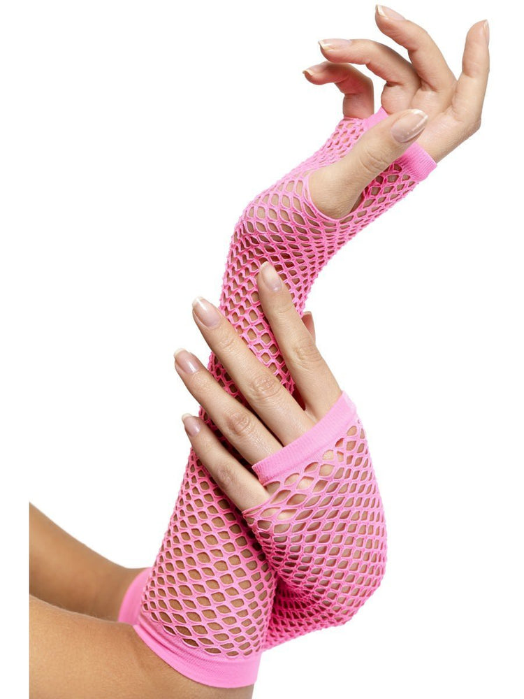 Fishnet Gloves Pink