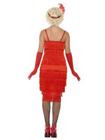 Flapper Costume, Red, with Long Dress45501