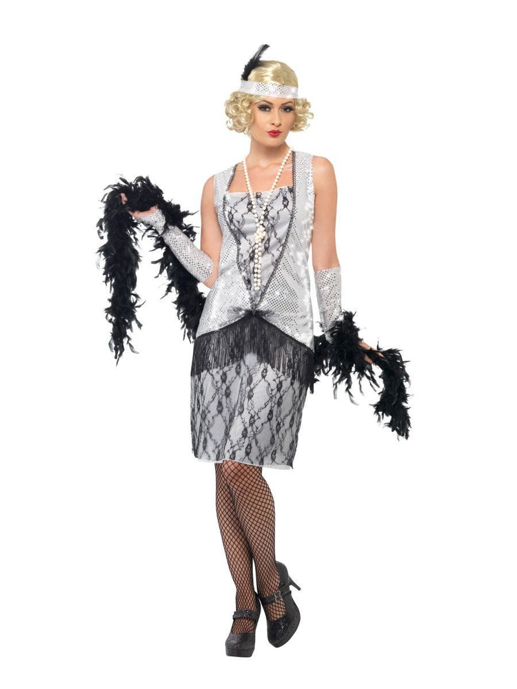 Flapper Silver Dress Costume