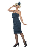 Flapper Costume, Teal Green, with Long Dress44674