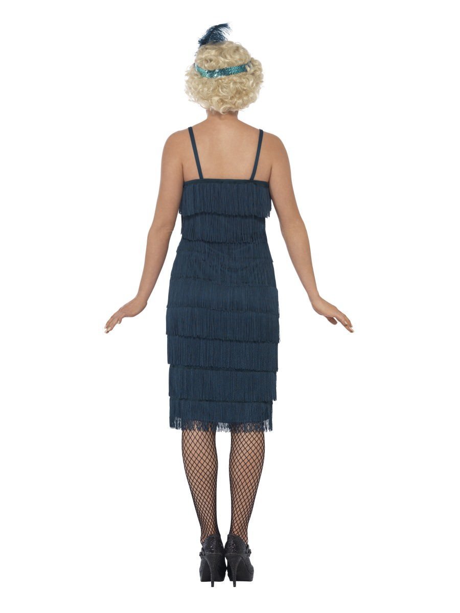 Flapper Costume, Teal Green, with Long Dress44674