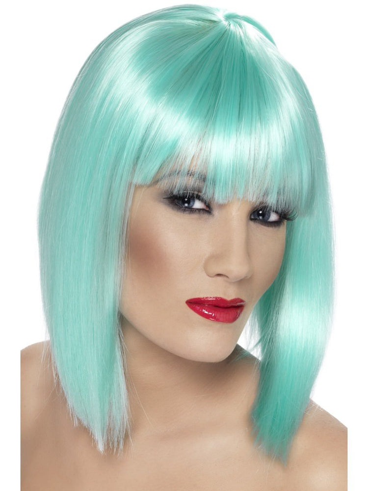 Smiffys Glam Wig, Neon Aqua - 42137