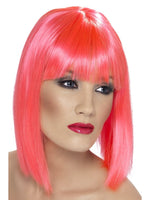 Smiffys Glam Wig, Neon Pink - 42140