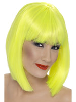 Smiffys Glam Wig, Neon Yellow - 42143