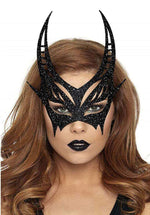 Glitter Devil Mask - Black