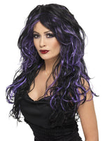 Gothic Bride Wig, Purple, Long, Streaked35683
