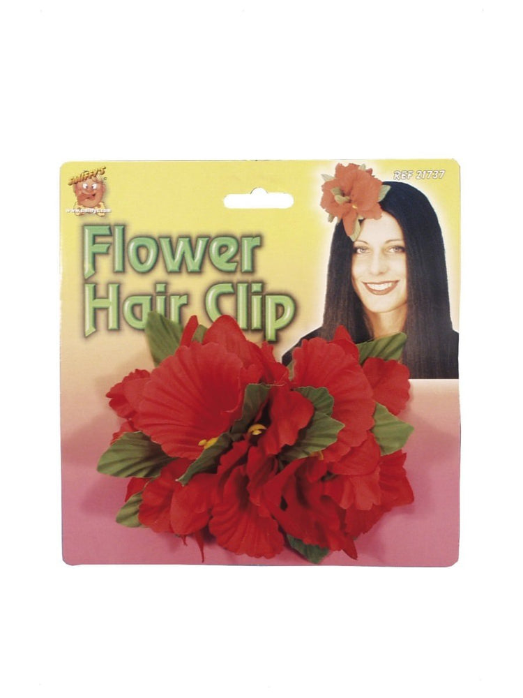 Hawaiian Hair-Clip, Red Flowers