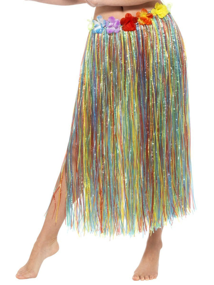 Smiffys Hawaiian Hula Skirt with Flowers, Multi-Coloured - 44591