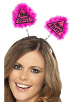 Hen Party Boppers Headband Pink Warning