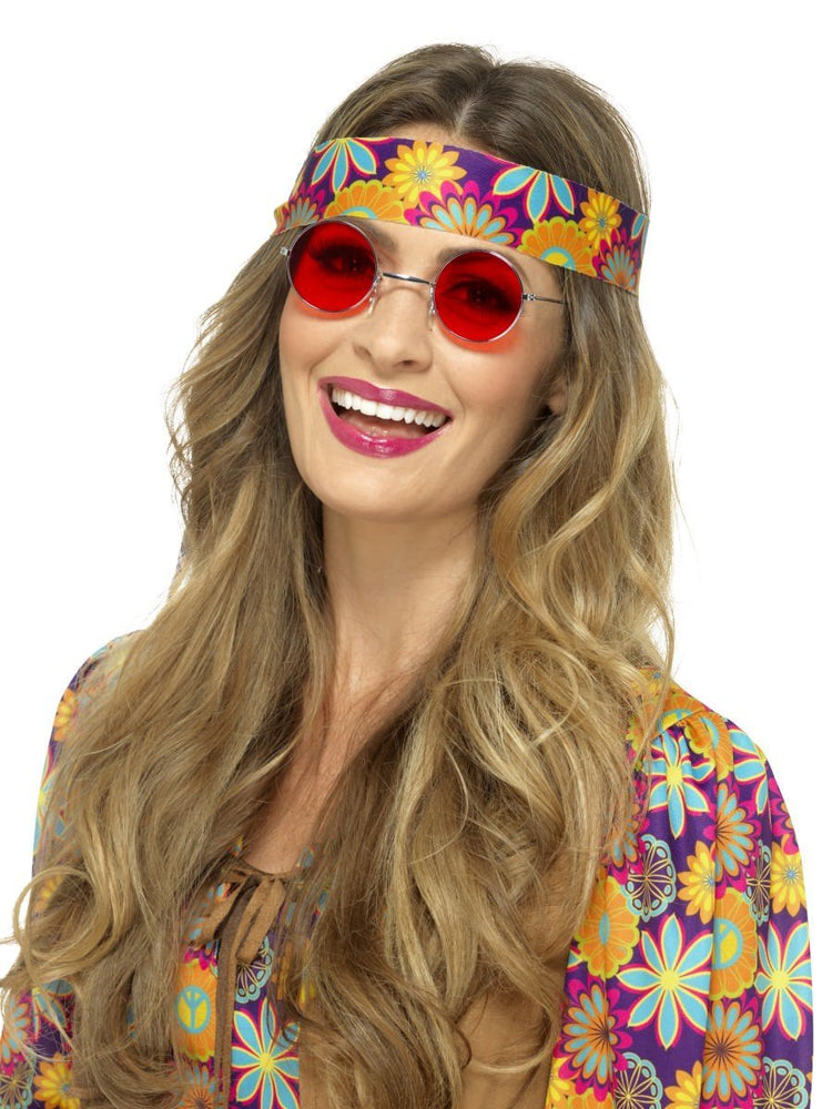 Smiffys Hippie Specs, Red - 43062