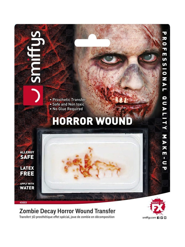 Smiffys Horror Wound Transfer, Zombie Decay - 45003