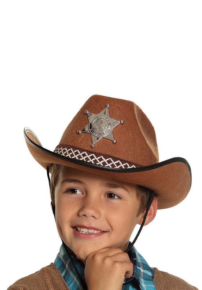 Junior Sheriff Brown Hat - Child