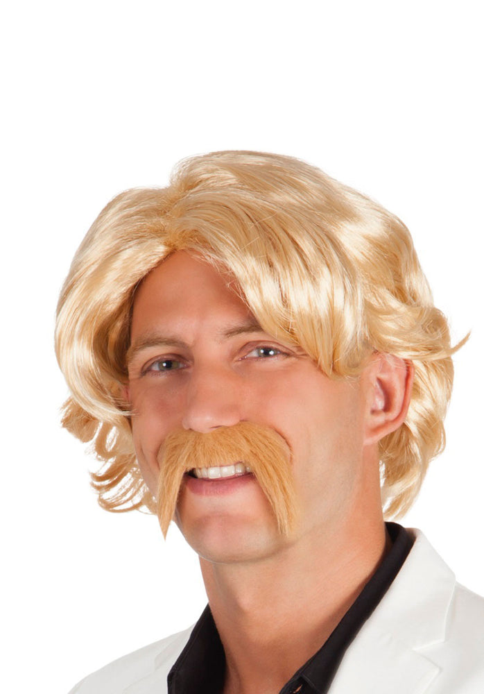 Chuck Blonde Wig with Moustache