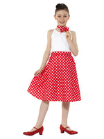 Kids Red 50s Polka Dot Skirt47691