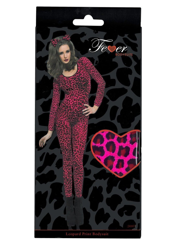 Leopard Print Bodysuit, Pink
