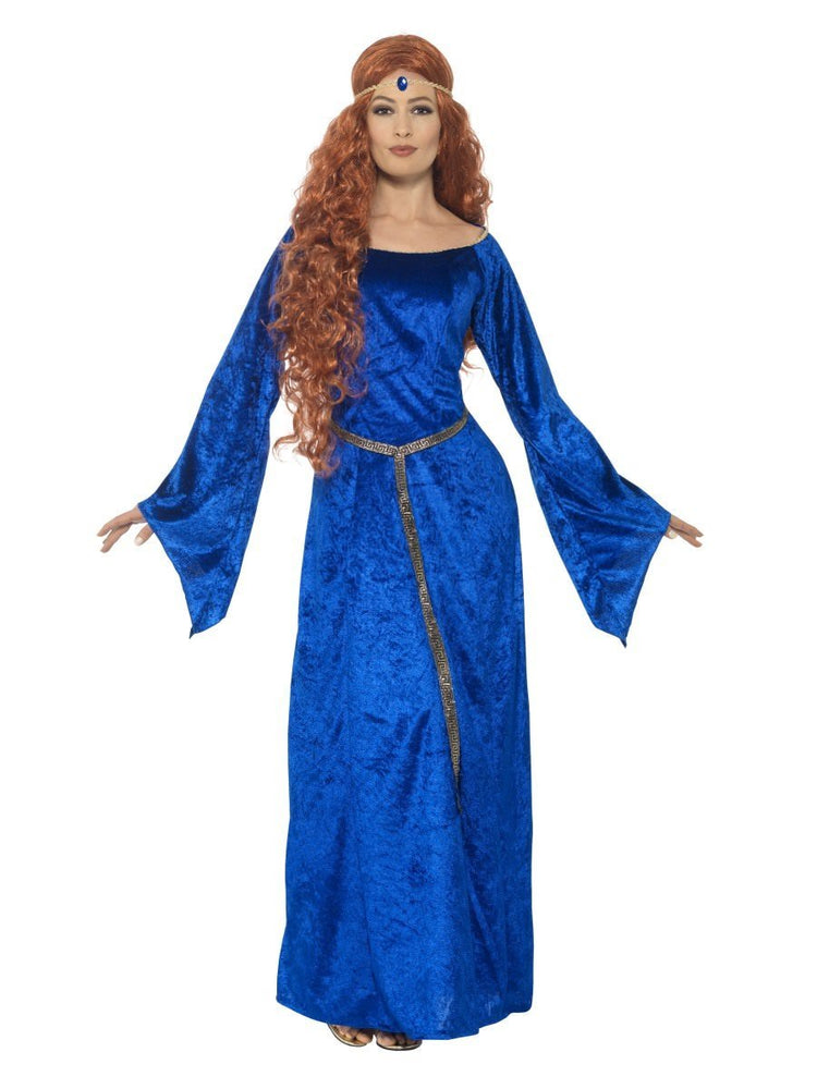 Smiffys Medieval Maid Costume, Blue - 44683
