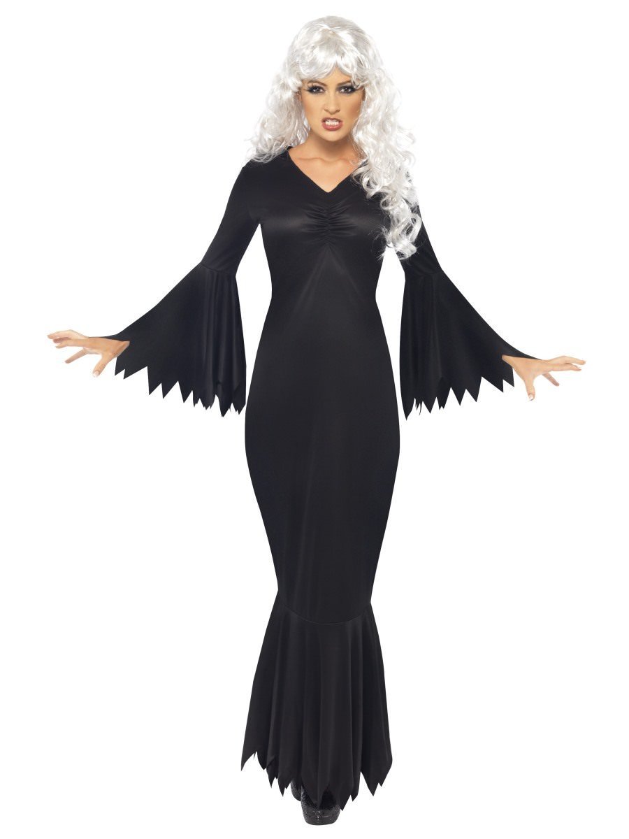 Vamp Costume Black Gown And Veil