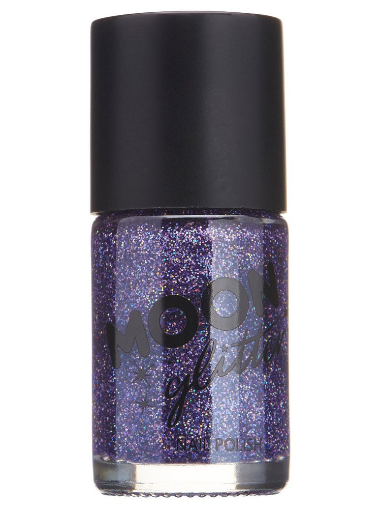 Moon Glitter Holographic Nail Polish - Purple