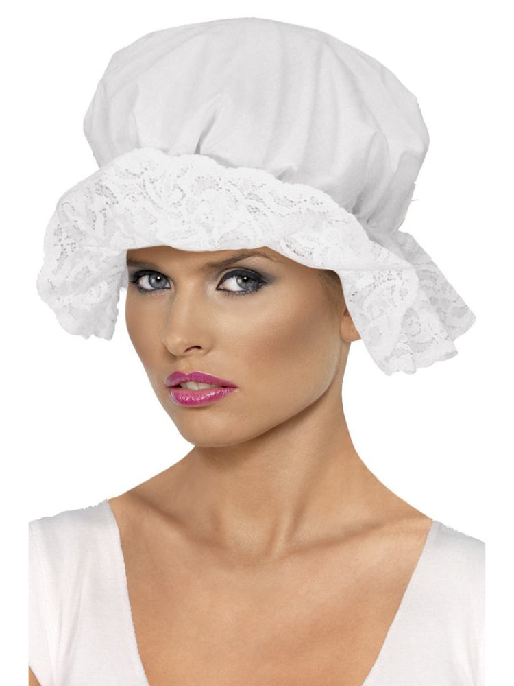 Mop Cap with White Lace