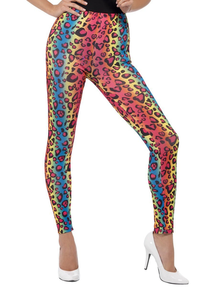 Leopard Print Leggings, Neon Colours
