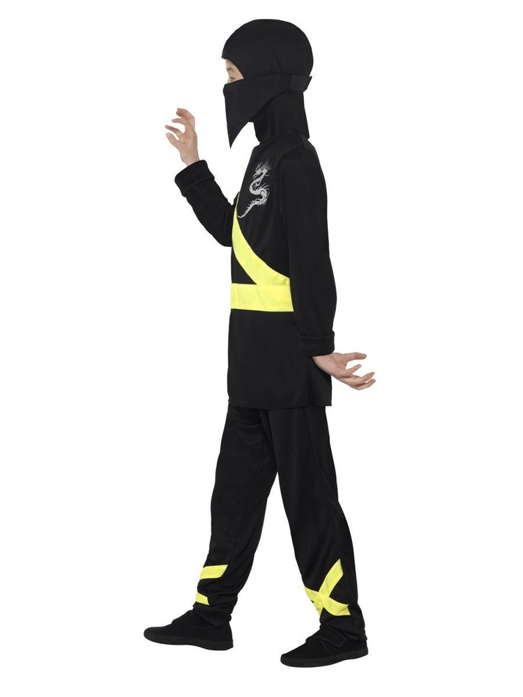 Ninja Assassin Costume, Black & Yellow21072