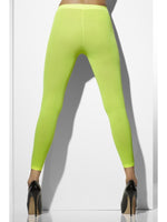 Opaque Neon Green Footless Tights