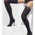 Opaque Hold-Ups Black w/Black Bows