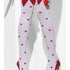 Tights Opaque White/Rd Bow