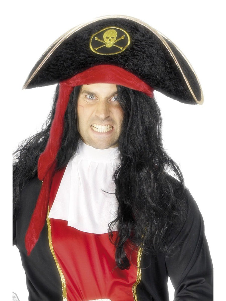 Pirate Hat Fabric Black & Red