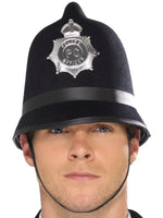 Police Hat Black Felt W/Badge