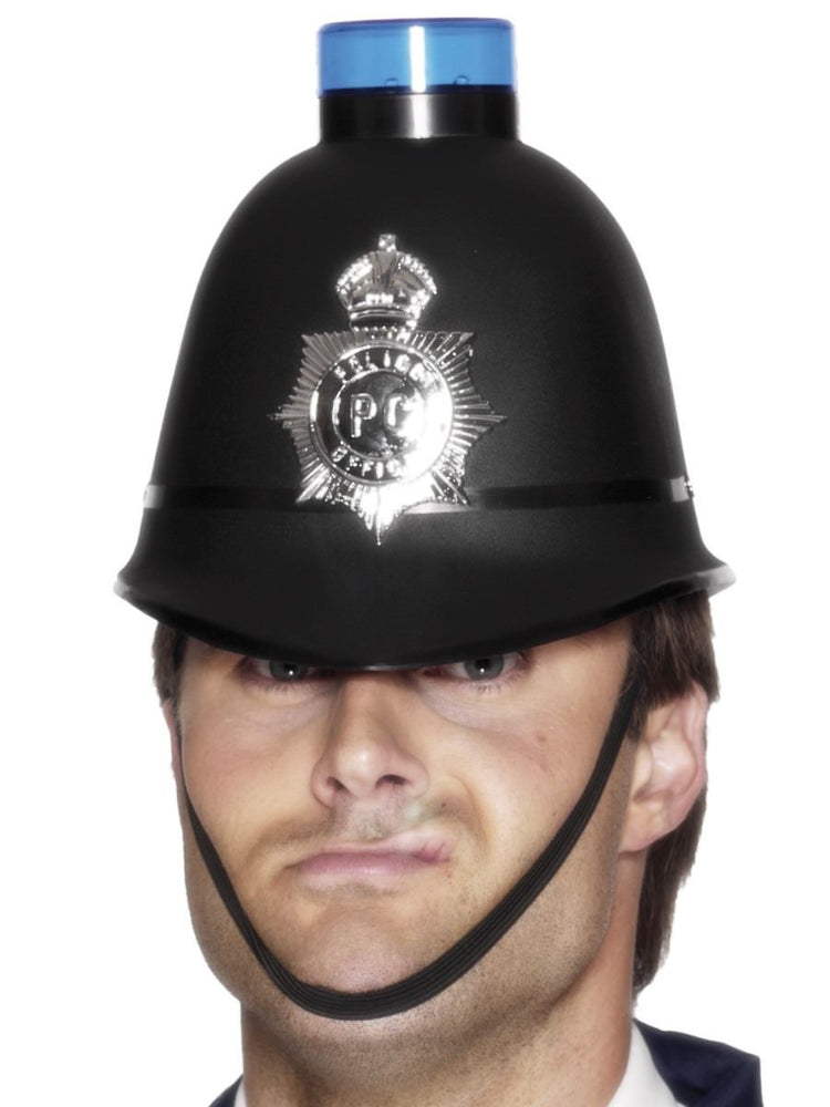 Police Helmet with blue light