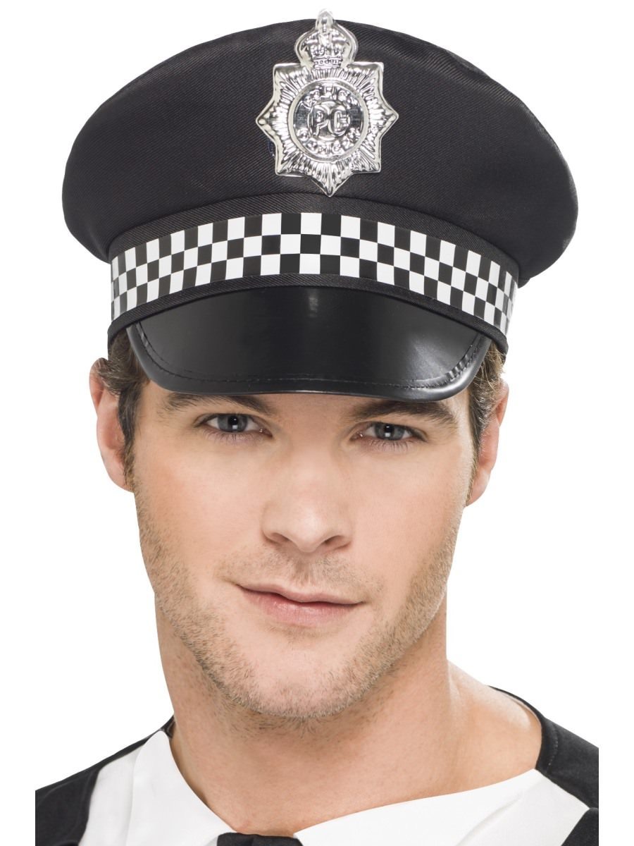 Panda Car Police Hat Black