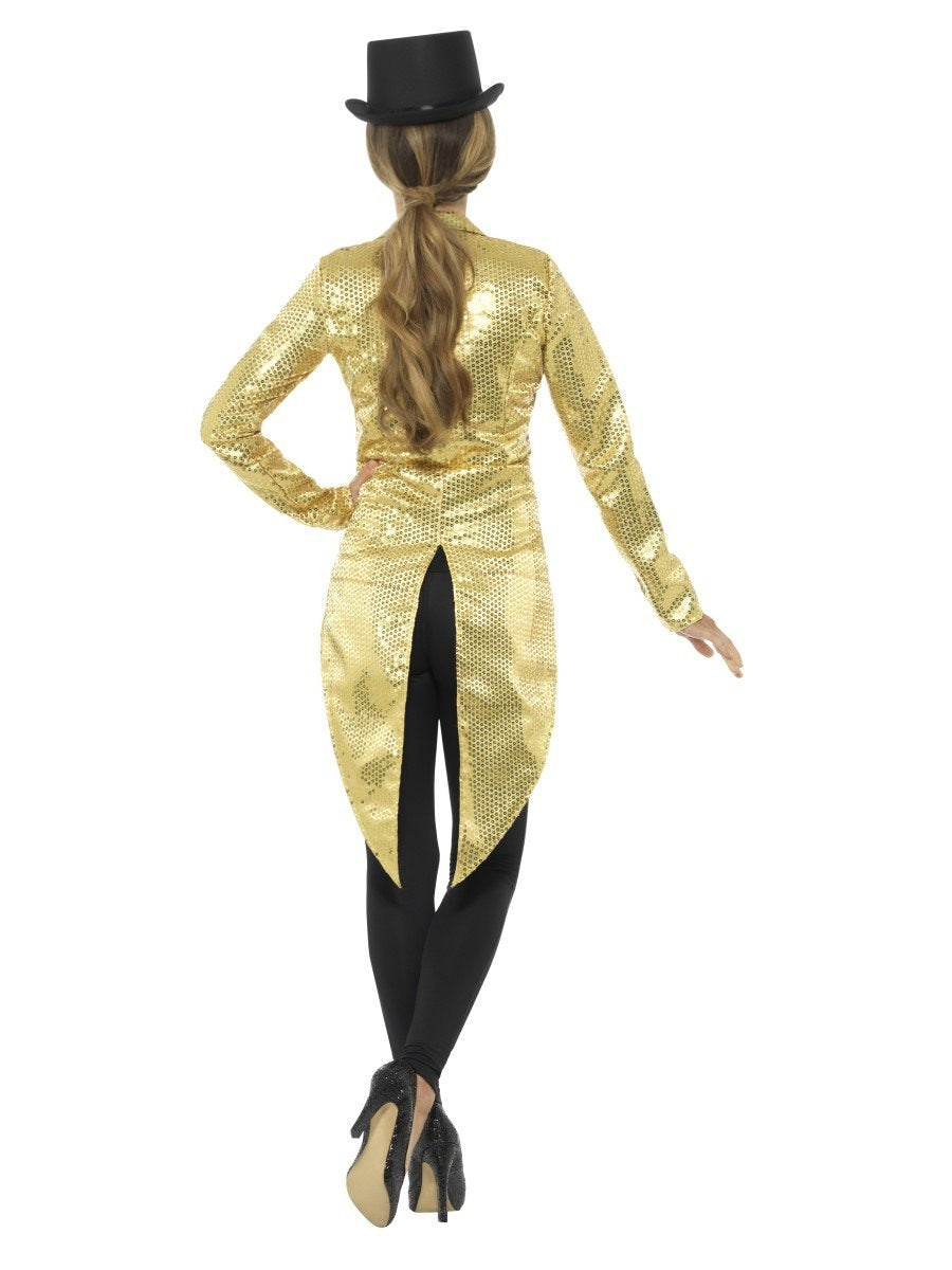 Sequin Tailcoat Jacket, Gold