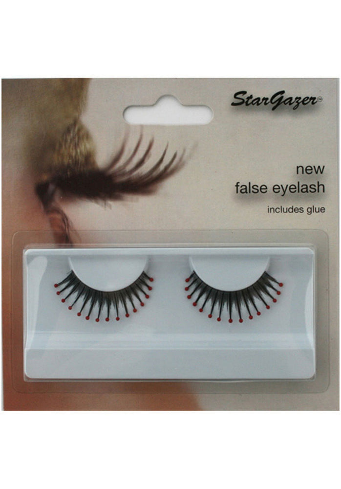 Eyelashes Black With Red Tip