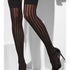 Hold Ups Black with Vertical Stripes