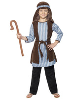 Smiffys Shepherd Costume, Child, Blue & Brown - 33166