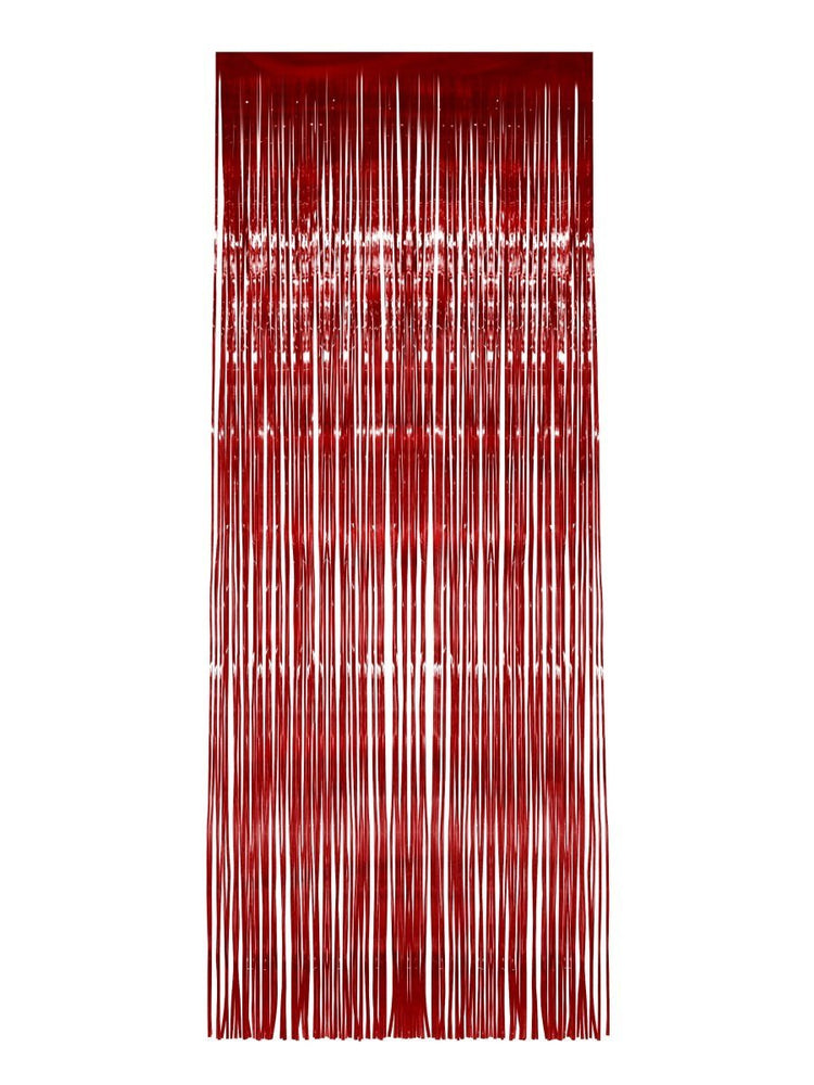 Shimmer curtain Red Metallic