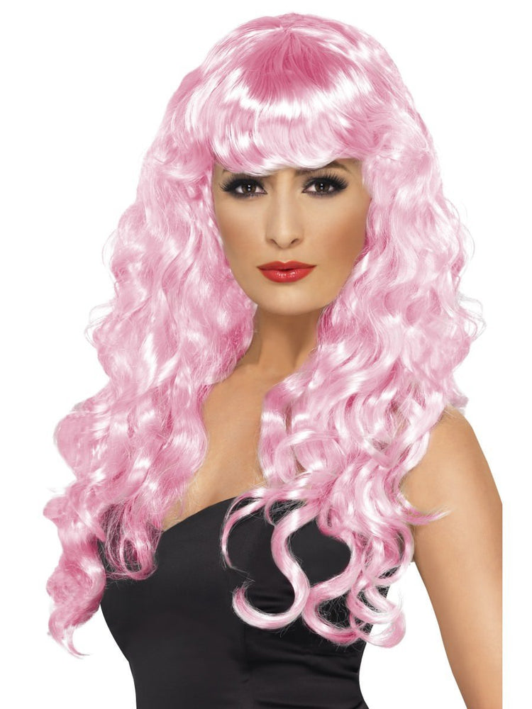 Smiffys Siren Wig, Pink - 42264