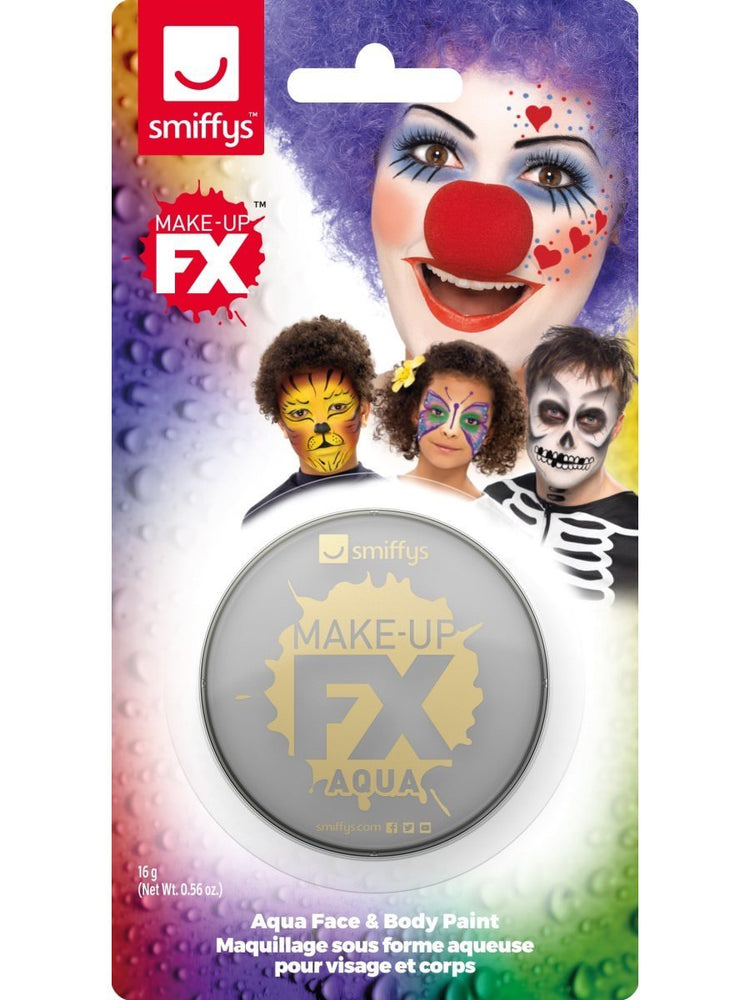 Smiffys Smiffys Make-Up FX, on Display Card, Light Grey - 47032