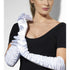 Gloves Long Velvet White