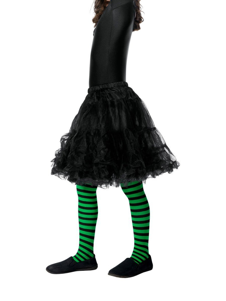 Wicked Witch Child Tights, Green-Black
