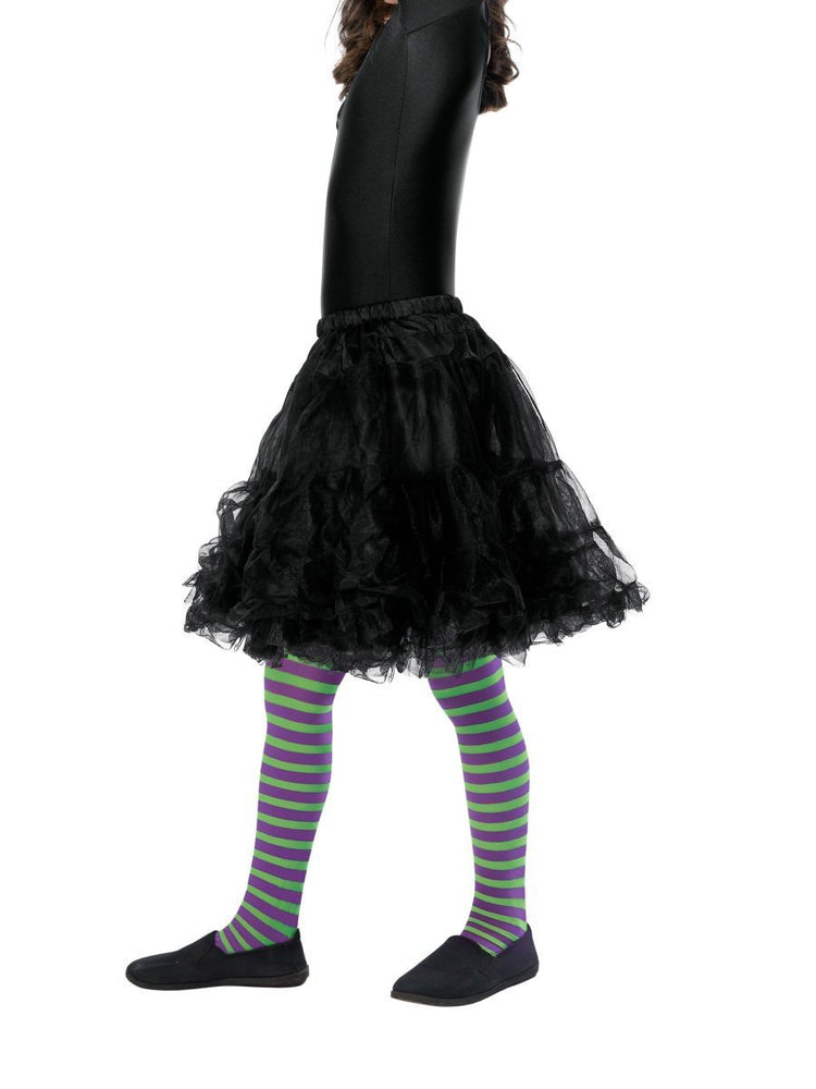 Wicked Witch Child Tights, Green-Purple